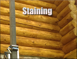  Bowling Green, Ohio Log Home Staining